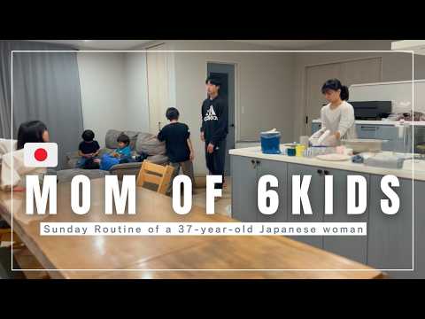 【Daily life in Japan】Japanese Mom of Six | Sunday Routine | 37 years old mom's real life |