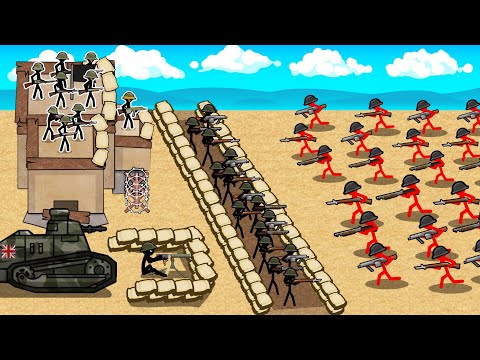 Defending against an ENDLESS Invasion of Stickmen in Stickman Trenches