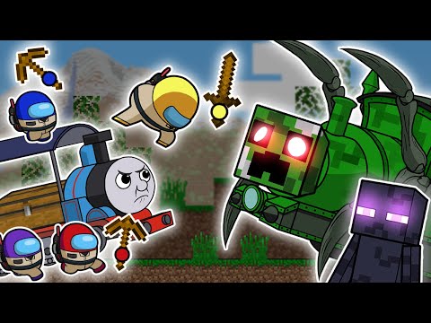 CHOO CHOO CHARLES vs Minecraft & GHOSTBUSTERS EP.1 I Among Us Animation