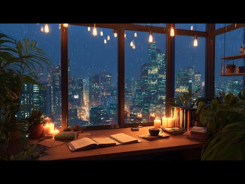 Rainy City Café Ambience 🌧️ Relaxing Rain Sounds for Study, Work & Deep Focus