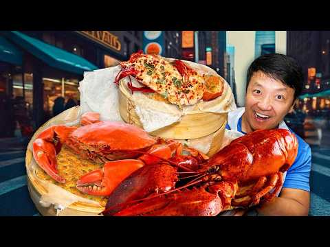 INSIDE the MOST EXPENSIVE Lobster & Steak Buffet in New York