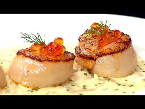 睇片學煮餸 | 煎帶子伴香檳汁