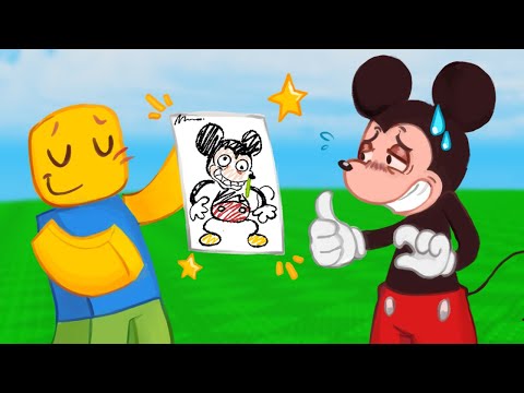 MICKEY plays ROBLOX DRAW ME
