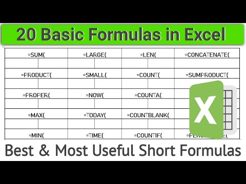 Microsoft Excel Basic Formulas | microsoft excel all formula and functions