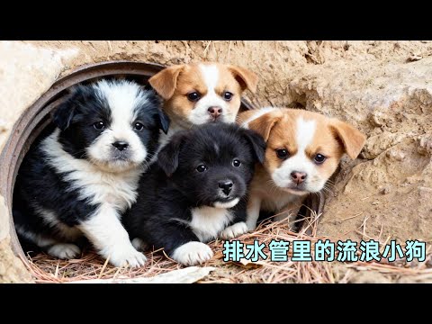 生活在排水管里的流浪小狗，遇上好心小姐姐后，彻底改变了命运