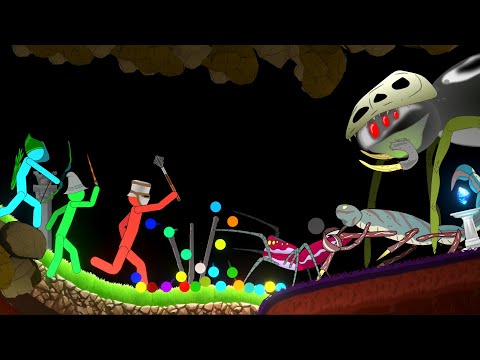 Stickman Battle Run - Save Marble in Spider Cave