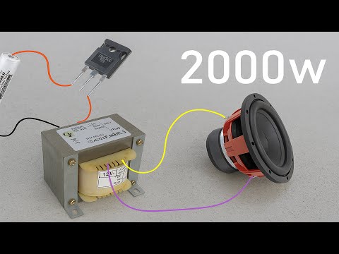 DIY Powerful Ultra Bass Amplifier BTL Mosfet , Transformer , No IC , Simple Circuit
