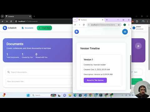 Real-Time Collaborative Editing System Using Microservices | Spring Boot + PostgreSQL