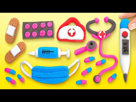 Cómo hacer un set de doctor en miniatura con arcilla polimérica | ¡BRICOLAJE FÁCIL!