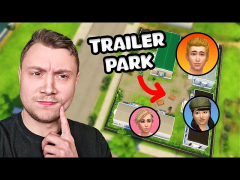 Building a base game trailer park for the BFF household (Sims 4 reno)