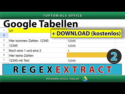 REGEXEXTRACT | Reguläre Ausdrücke mit vielen Beispielen | Google Tabellen
