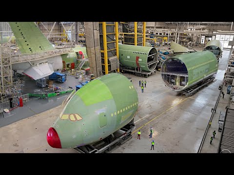 How They Build Massive Airbus Inside Billions $ Factory - Production Line
