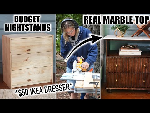 $50 IKEA Dresser Flip with a REAL Marble Top! | Bedroom Makeover PT. 2