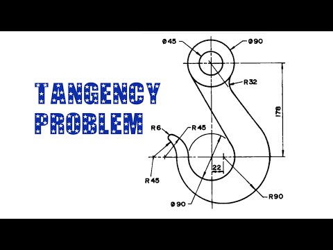TANGENCY PROBLEM 10 || Tangency || Tangency problems || Engineering drawing || Technical drawing