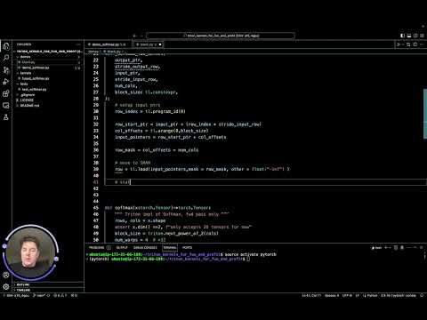 Coding a Triton Kernel for Softmax (fwd pass) Computation