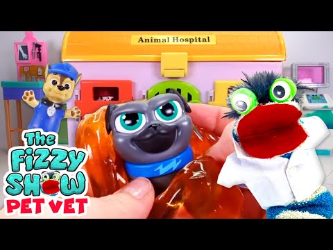 Fizzy The Pet Vet's Helps Tiny Slime Paw Patrol And Puppy Dog Pals Pups | Fun Stories For Kids