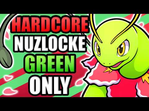 Pokémon HeartGold Hardcore Nuzlocke - Green Pokémon Only! (No items, No overleveling)