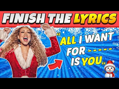FINISH THE LYRICS ๐
โ๏ธ Christmas Songs Edition 2025 ๐| music quiz