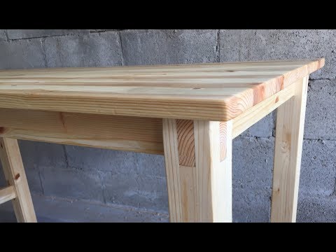 [Woodworking]  Making A Simple Style Wood Desk Joined With Dowels / [목공] 책상 만들기
