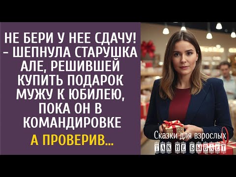 Не бери у нее сдачу! - шепнула старушка Але, решившей купить подарок мужу, пока он в командировке…