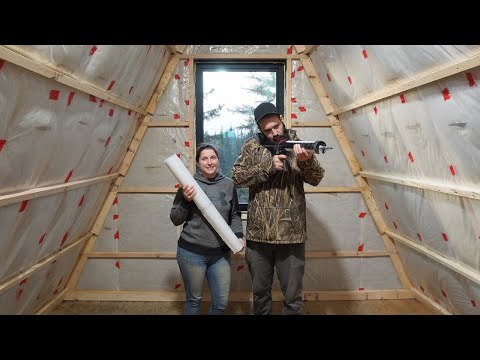Sealing the A-Frame for Good – No More Cold Floors | Vapor Barrier & Furring