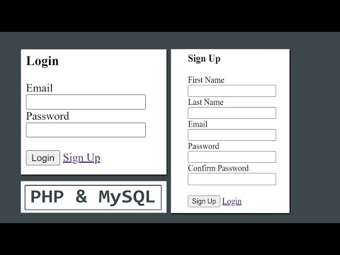 How to make Login & Sign Up System using PHP and MySQL | Login & Registration Form with Source Code