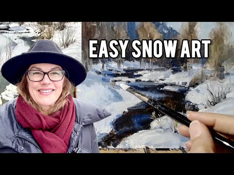 How to Paint Snow in Oil Painting - Winter Landscape Demo