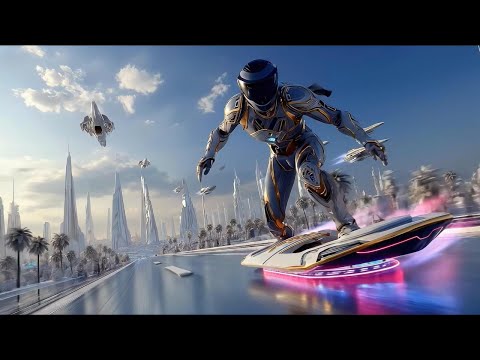 Golden City of the Future 2400 HDR | AI Smart City, Flying Cars & Future Life – AIDoALL