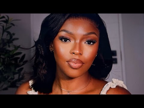 2025 black girl makeup tutorial - Soft & Glowy ✨ Shade matching + Blending made easy for beginners.