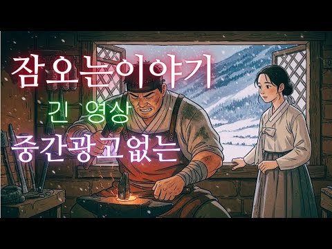 수면영상 🌙 한국 전래동화 모음: 쌀 한 가마니에 규수를 산 대장장이부터 주인 없는 꽃신까지 | 잠오는이야기 | 중간광고없는