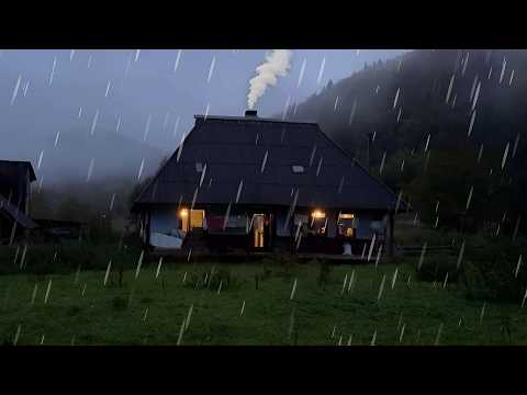 A Warm Home by the Stove in the Autumn Rain