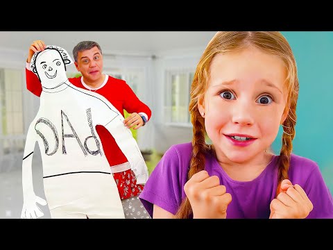 Dad is trying to teach Nastya to sleep alone