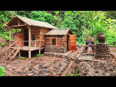 block house in the forest