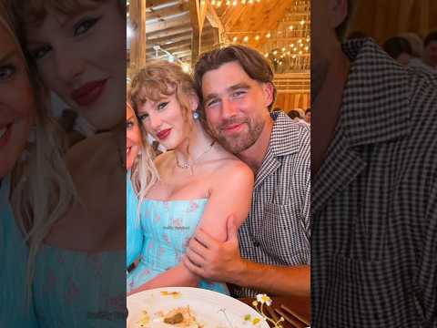 Taylor Swift and Travis Kelce attending a wedding together and dancing...