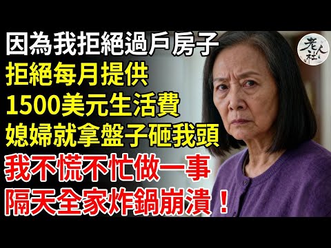 儿媳因為我拒絕了她的要求，就把盤子砸在我頭上──她沒想到我接下來會做什麼。#養老#退休金#不肖子孫#老年生活#老人社