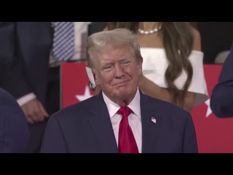 Donald Trump swells with emotion as crowd chants 'fight!' at RNC
