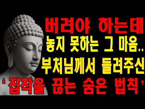 버려야 하는데 놓지 못하는 그 마음… 부처님께서 들려주신 ‘집착을 끊는 숨은 법칙’ | 법정스님 | 부처님말씀 | 불교명언 | 인생의 진리 | 불교 | 말하는 책