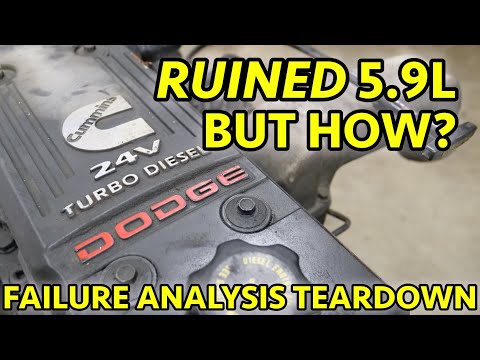 WORN OUT or ABUSED? 368,000 Mile 5.9L Dodge Ram Cummins Turbo Diesel Engine Teardown. (It Still Ran)