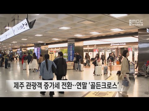 Jeju Island's tourist numbers are on the rise, marking a year-end "golden cross."