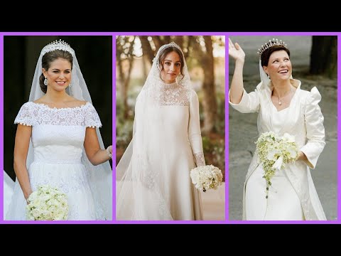 Top 14 Most Beautiful Wedding Dresses Worn by Royals! Part - 2