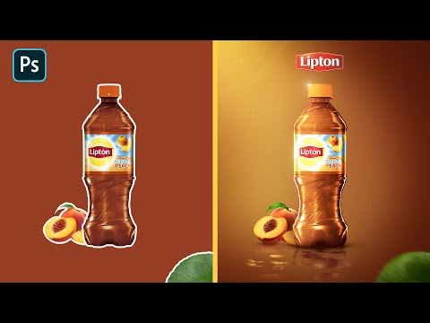 How to Design Ice Tea Social Media Banner I Photoshop Tutorial