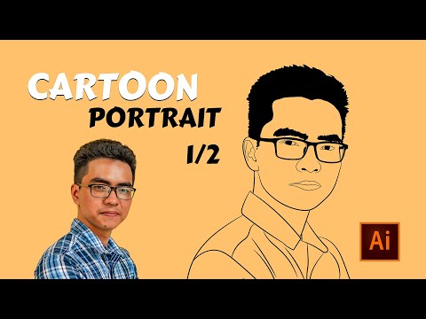 Comment faire un portrait Cartoon dans Partie 01 - Les contours [Adobe Illustrator Tutoriel]