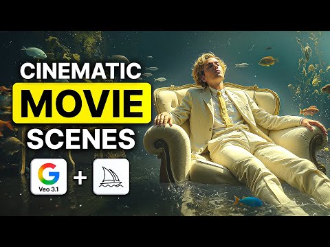 VEO 3.1 + Midjourney V7 Create Surreal Cinematic Movie Scenes (Full Tutorial)