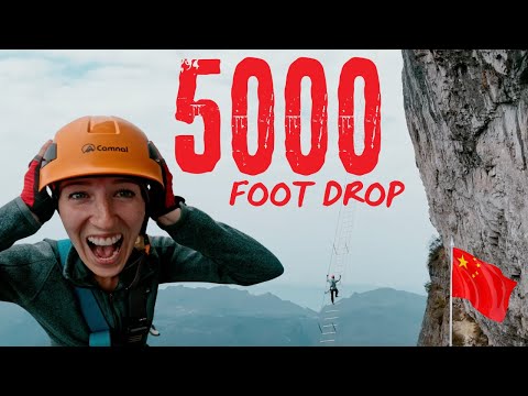 The World's Scariest Sky Ladder Nearly Broke Us - 5000 Foot Drop | China’s Zhangjiajie Sky Ladder