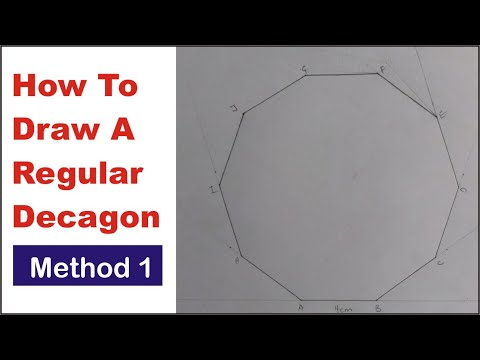 How to Draw a Regular DECAGON with a Protractor when Given the Length of the Side. METHOD #1