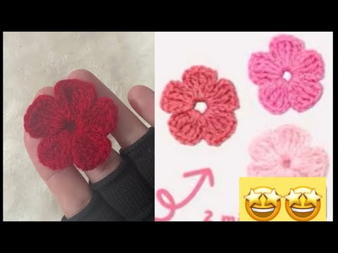 how to crochet a simple flower | easy  crochet tutorial for BEGINNERS