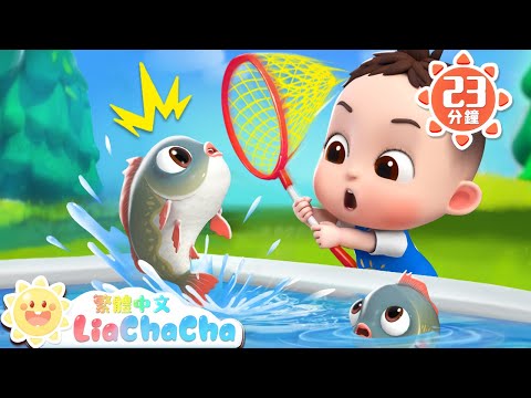 我釣到了一條魚 | 釣魚真好玩 | 數字歌 | 兒歌 | 童謠 | 依娜和恰恰 | LiaChaCha 依娜和恰恰 - 繁體中文 - 兒歌童謠