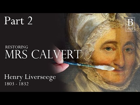 Portrait comes alive after restoration Watch multiple dirt layers remove #artrestoration #arthistory