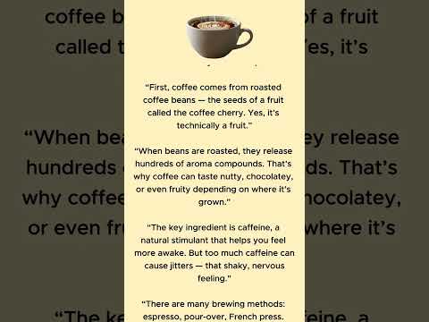 Coffee Facts in 60 Seconds☕ | Learn English Fast| #shorts