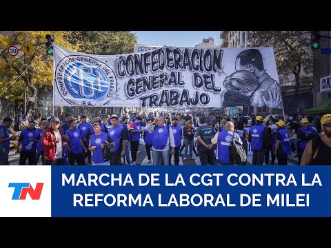 La CGT marcha contra la reforma laboral y busca dar una demostración de fuerza en las calles